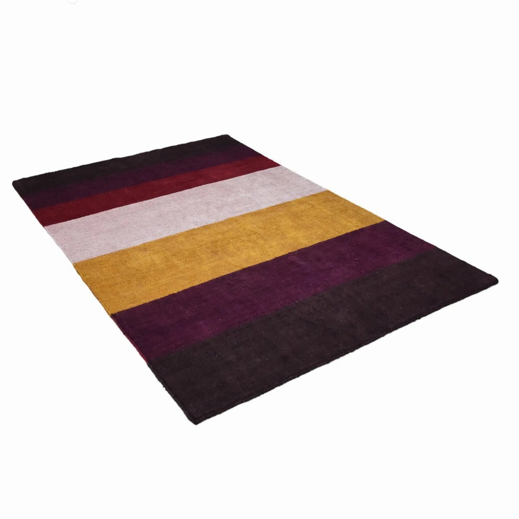 Rugsotic Carpets Hand Knotted Loom Silk Mix Area Rug Contemporary