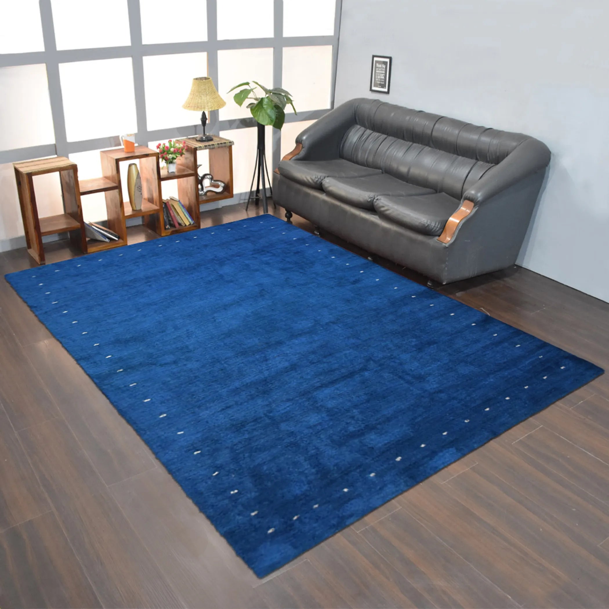 Rugsotic Carpets Hand Knotted Loom Silk Mix Area Rug Contemporary