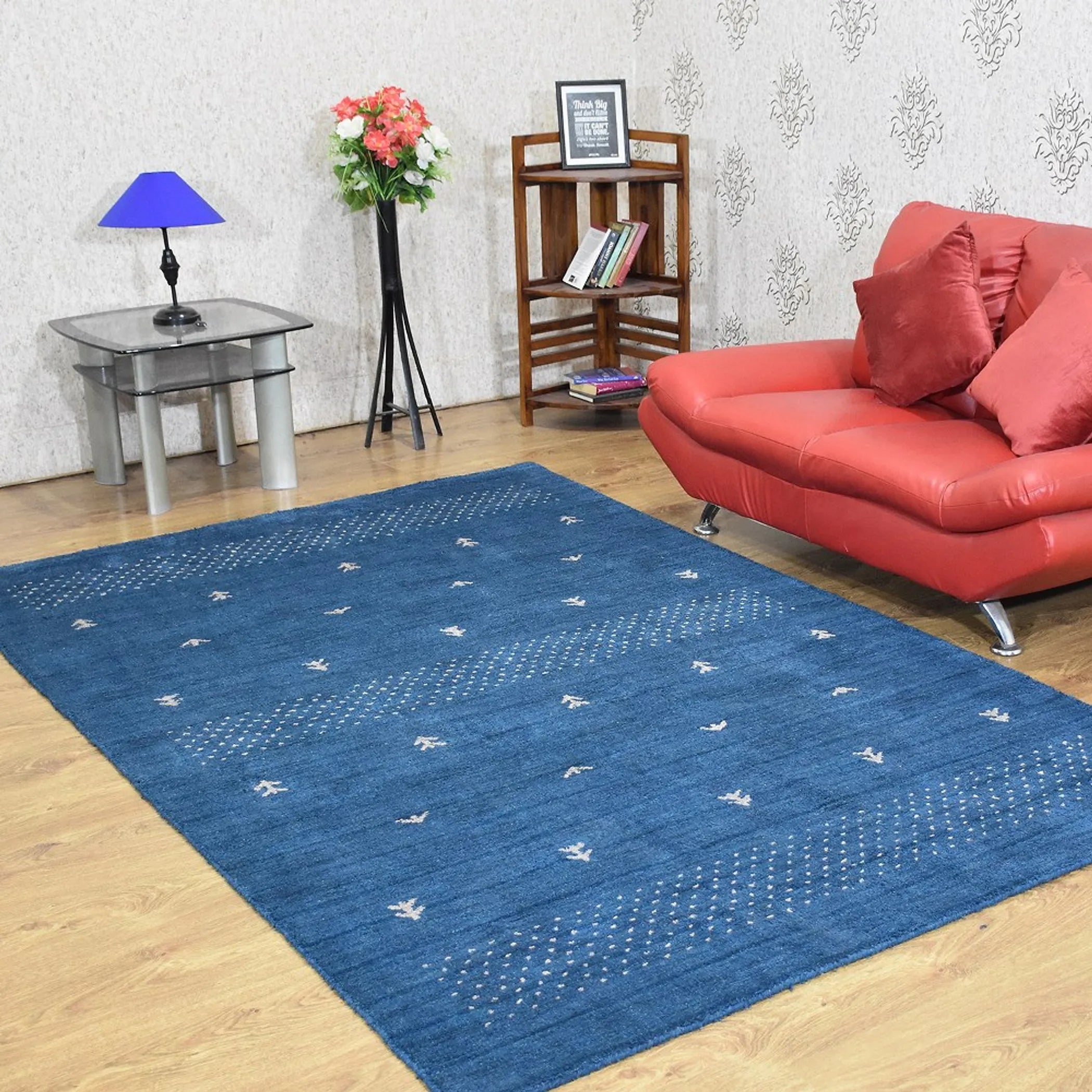 Rugsotic Carpets Hand Knotted Loom Silk Mix Area Rug Contemporary