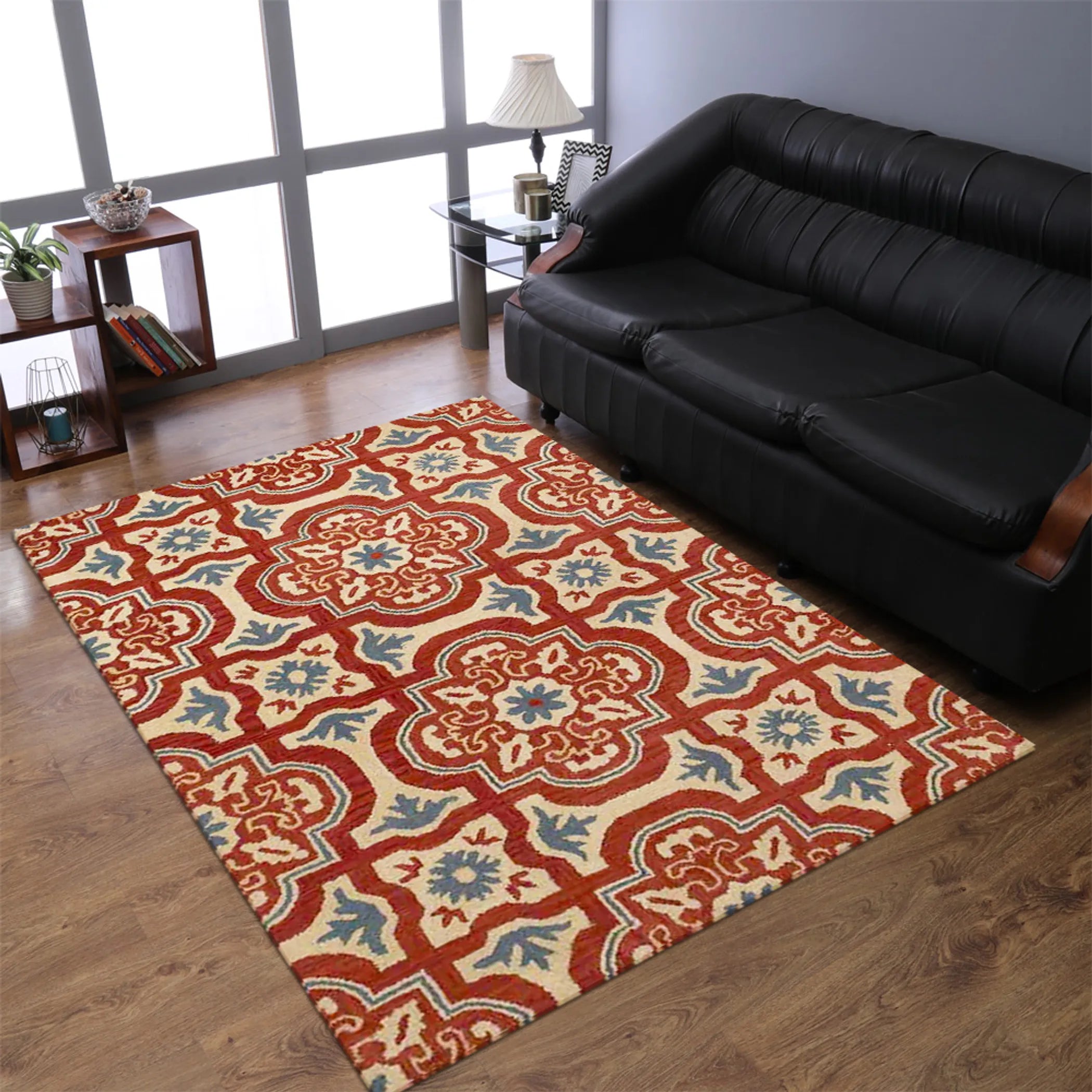 Rugsotic Carpets Hand Tufted Wool Area Rug Floral