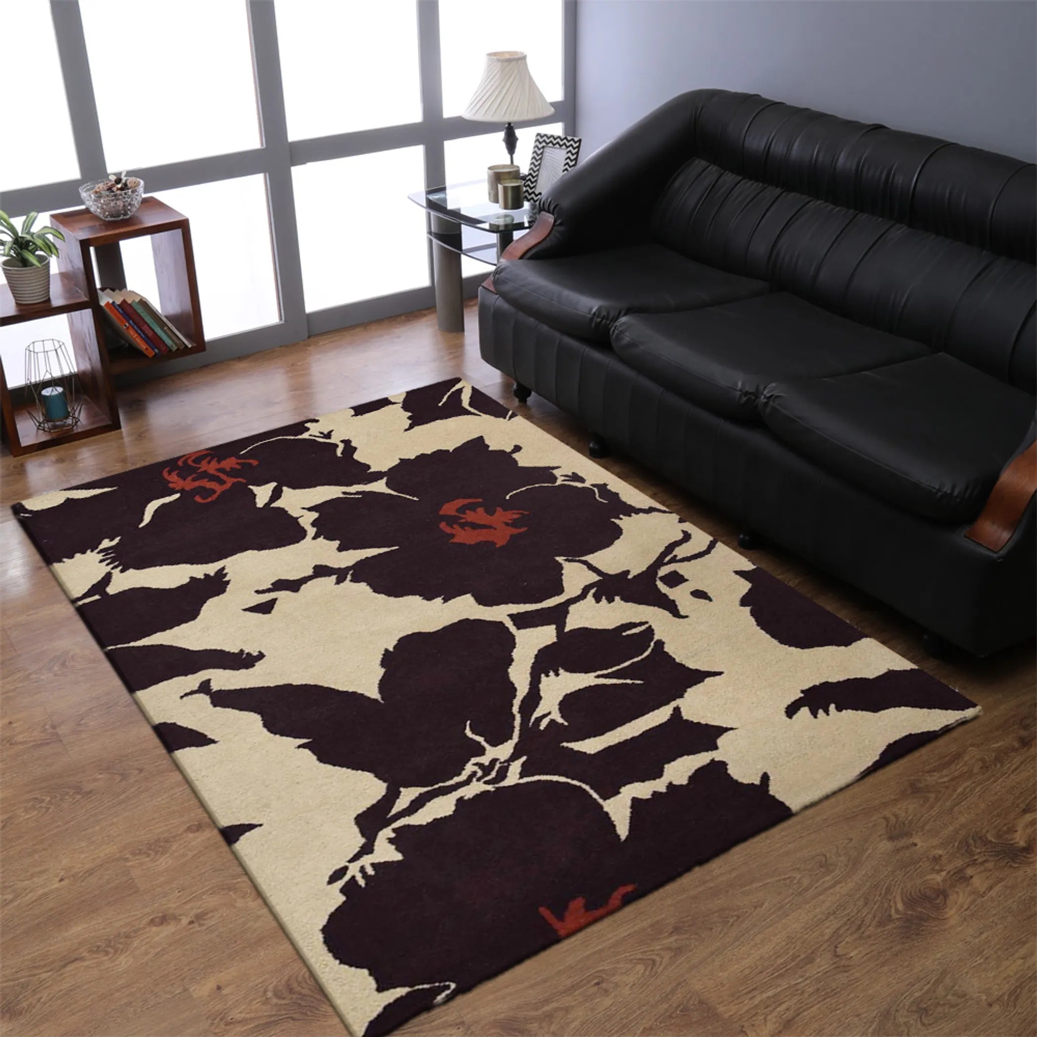 Rugsotic Carpets Hand Tufted Wool Area Rug Floral