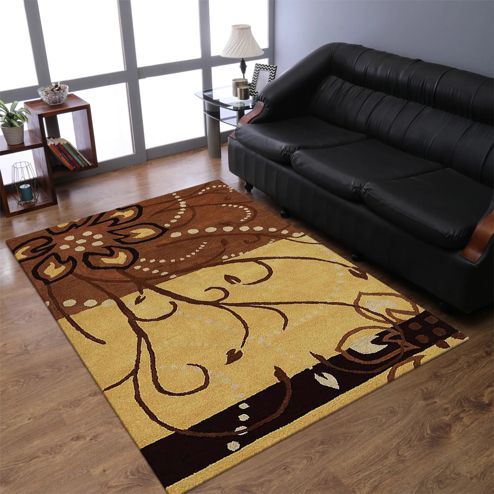 Rugsotic Carpets Hand Tufted Wool Area Rug Floral