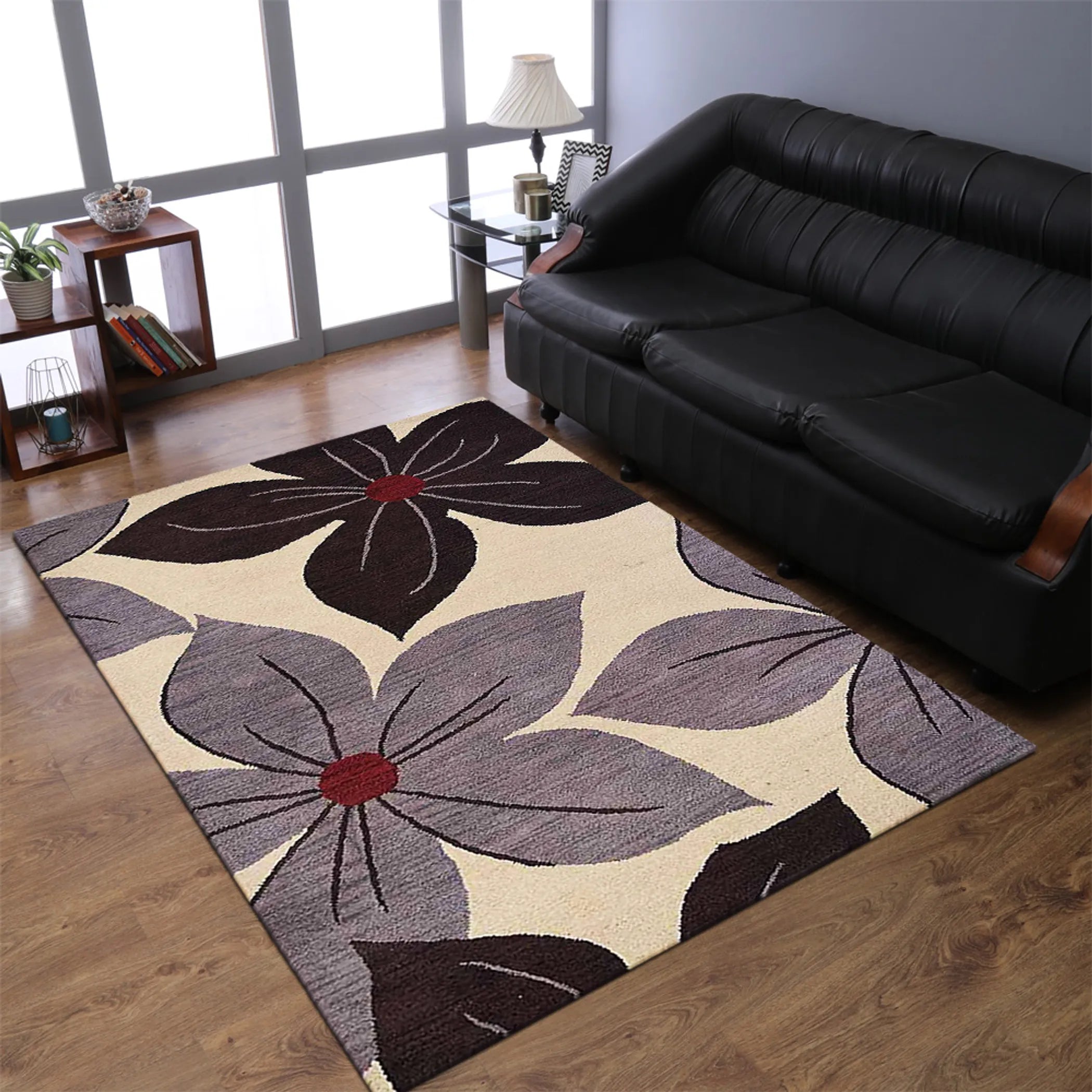 Rugsotic Carpets Hand Tufted Wool Area Rug Floral