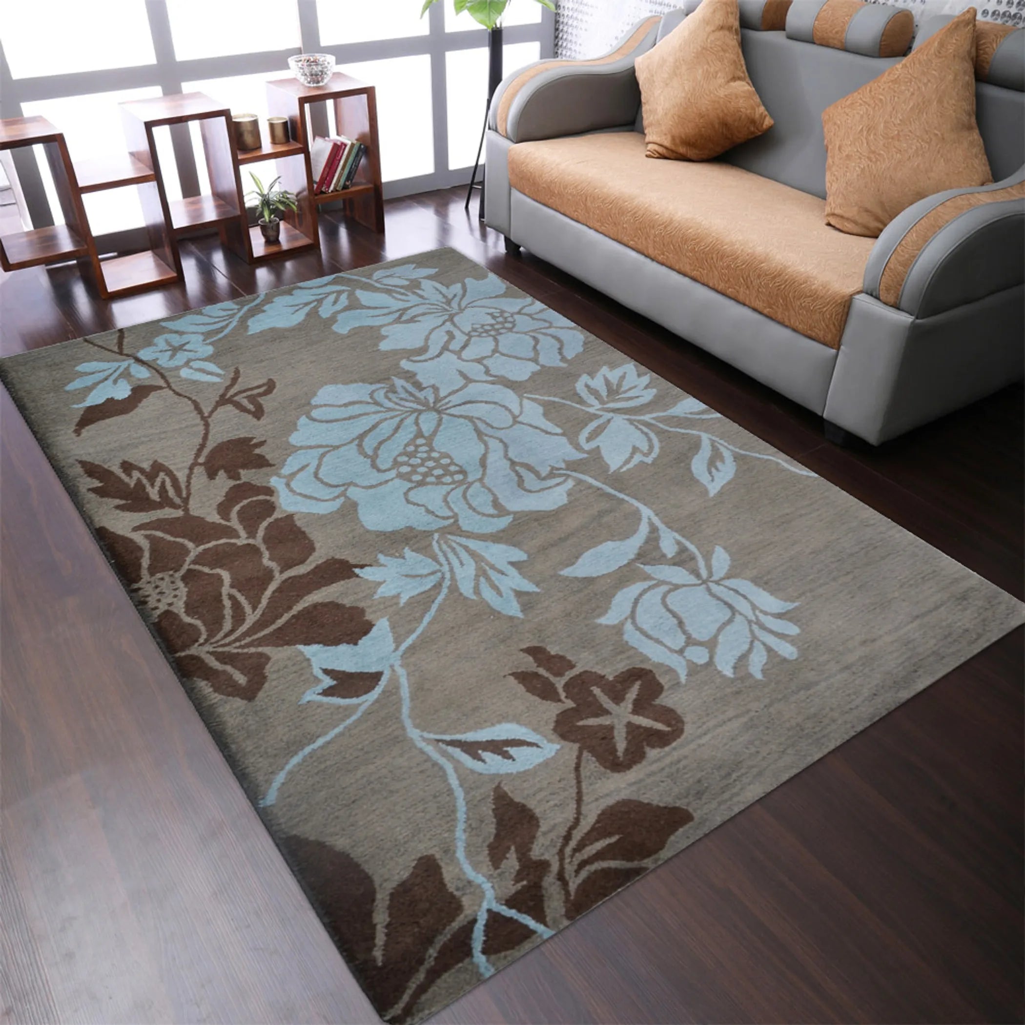 Rugsotic Carpets Hand Tufted Wool Area Rug Floral
