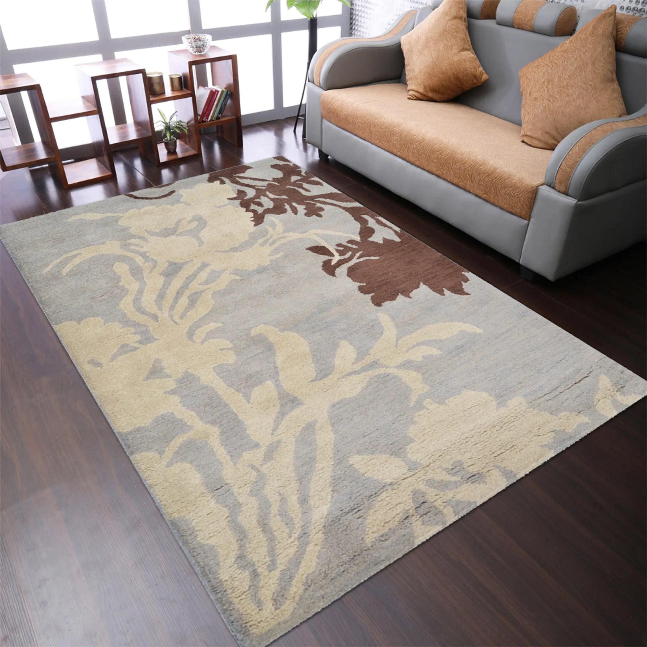 Rugsotic Carpets Hand Tufted Wool Area Rug Floral