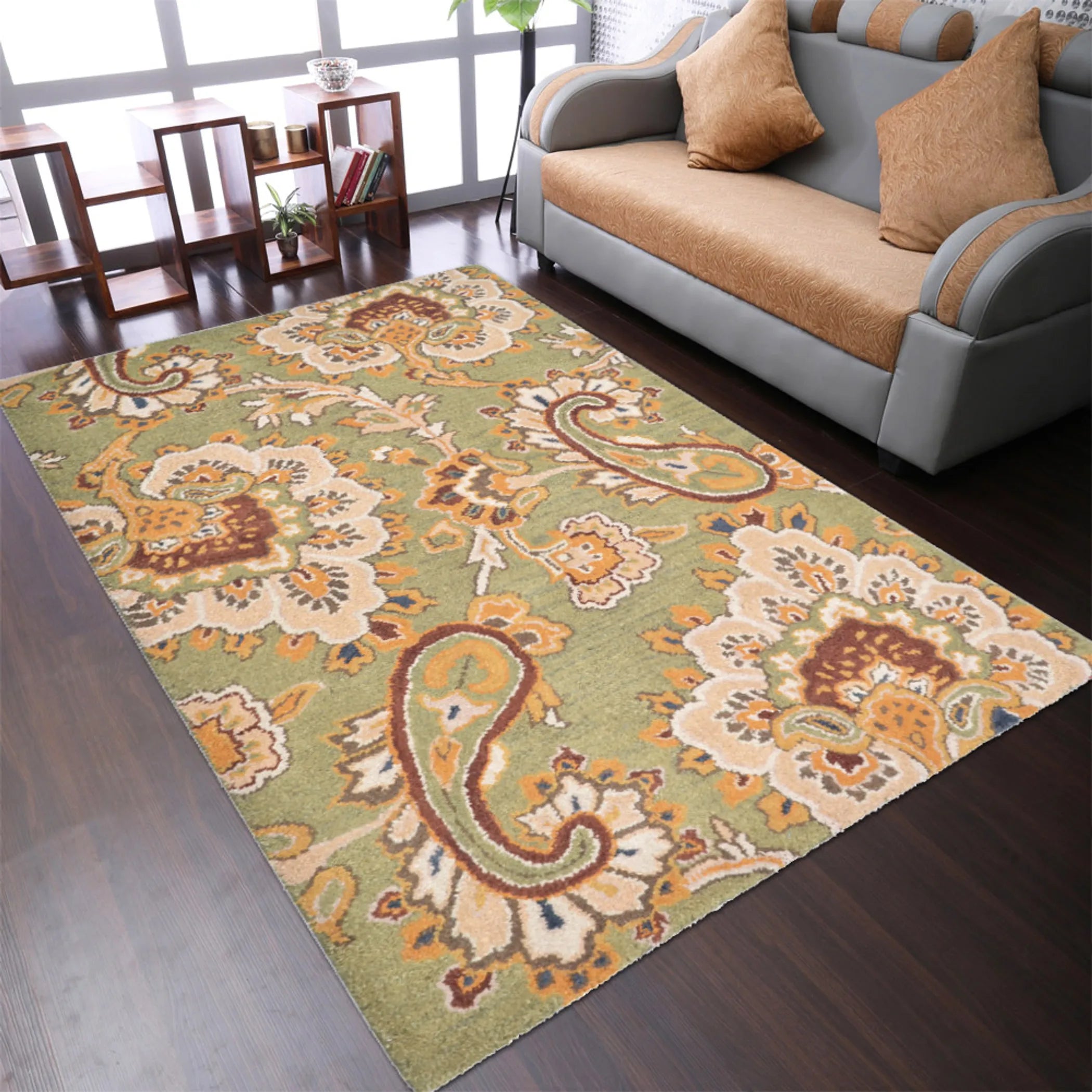 Rugsotic Carpets Hand Tufted Wool Area Rug Floral
