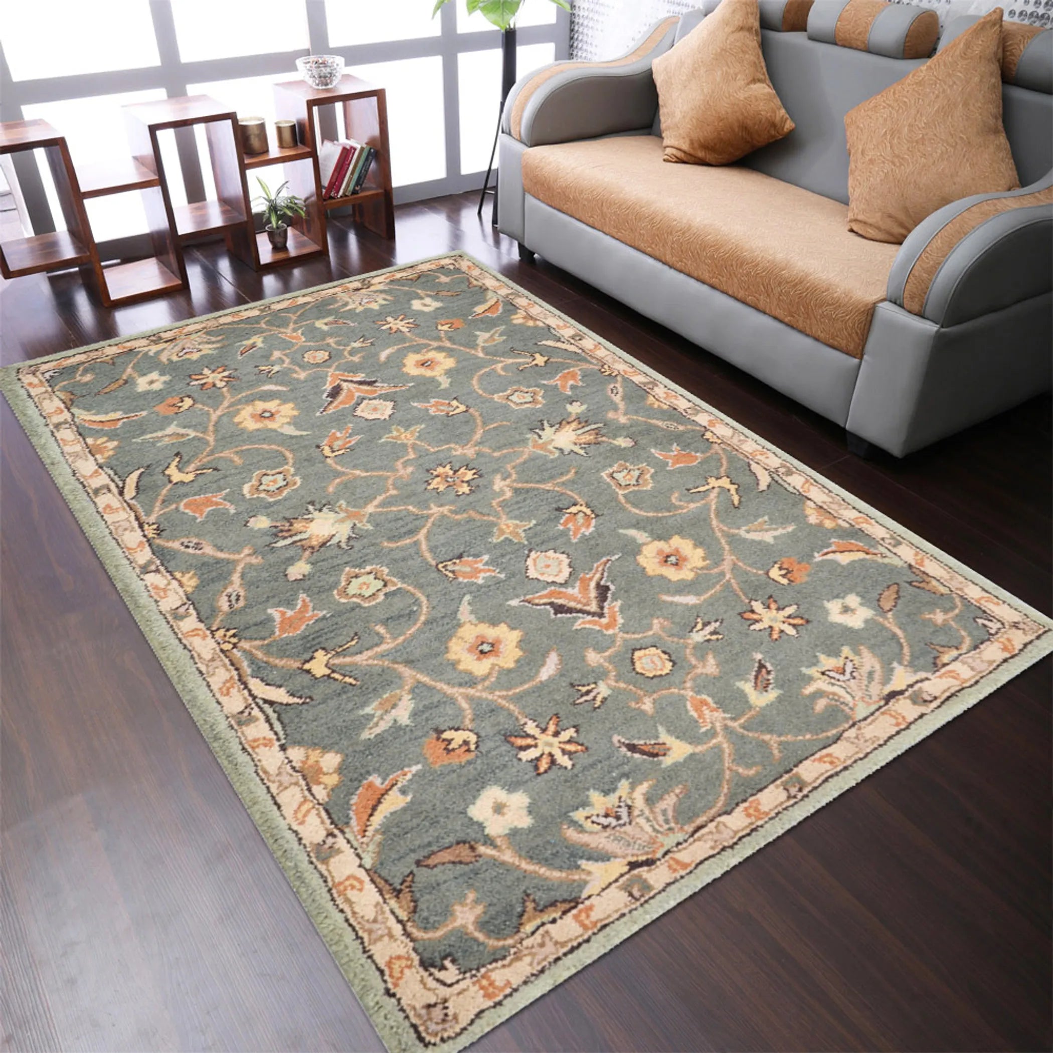 Rugsotic Carpets Hand Tufted Wool Area Rug Floral