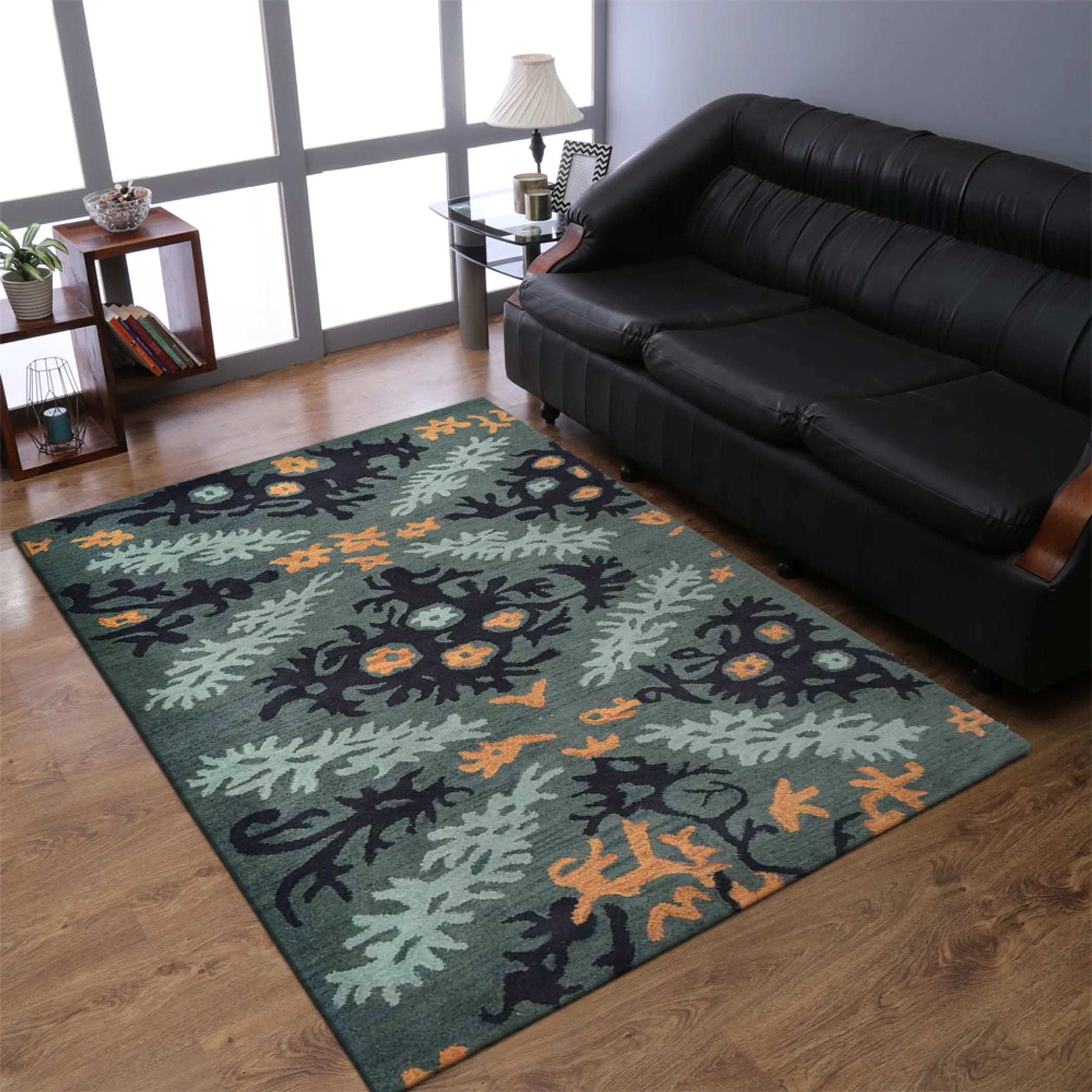 Rugsotic Carpets Hand Tufted Wool Area Rug Floral