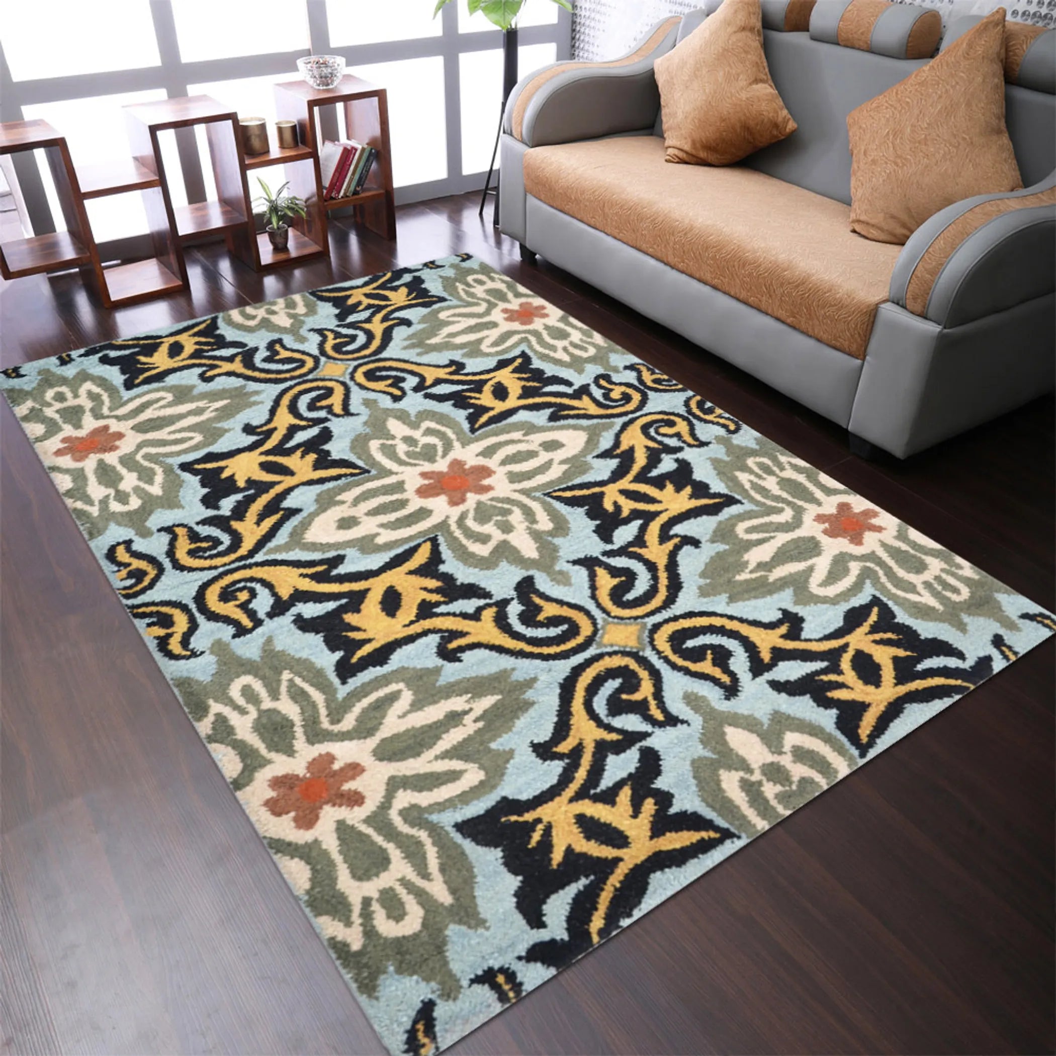 Rugsotic Carpets Hand Tufted Wool Area Rug Floral
