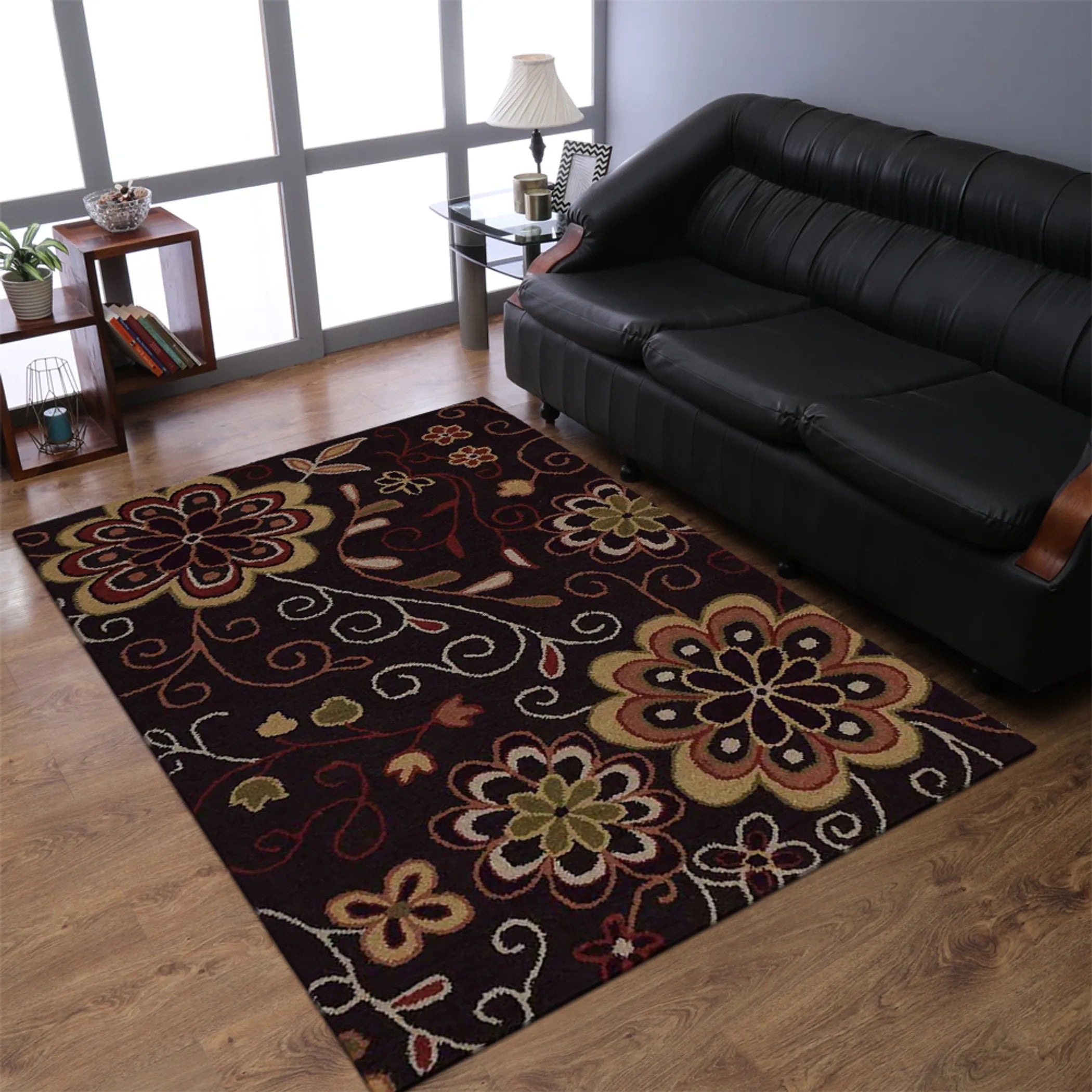 Rugsotic Carpets Hand Tufted Wool Area Rug Floral