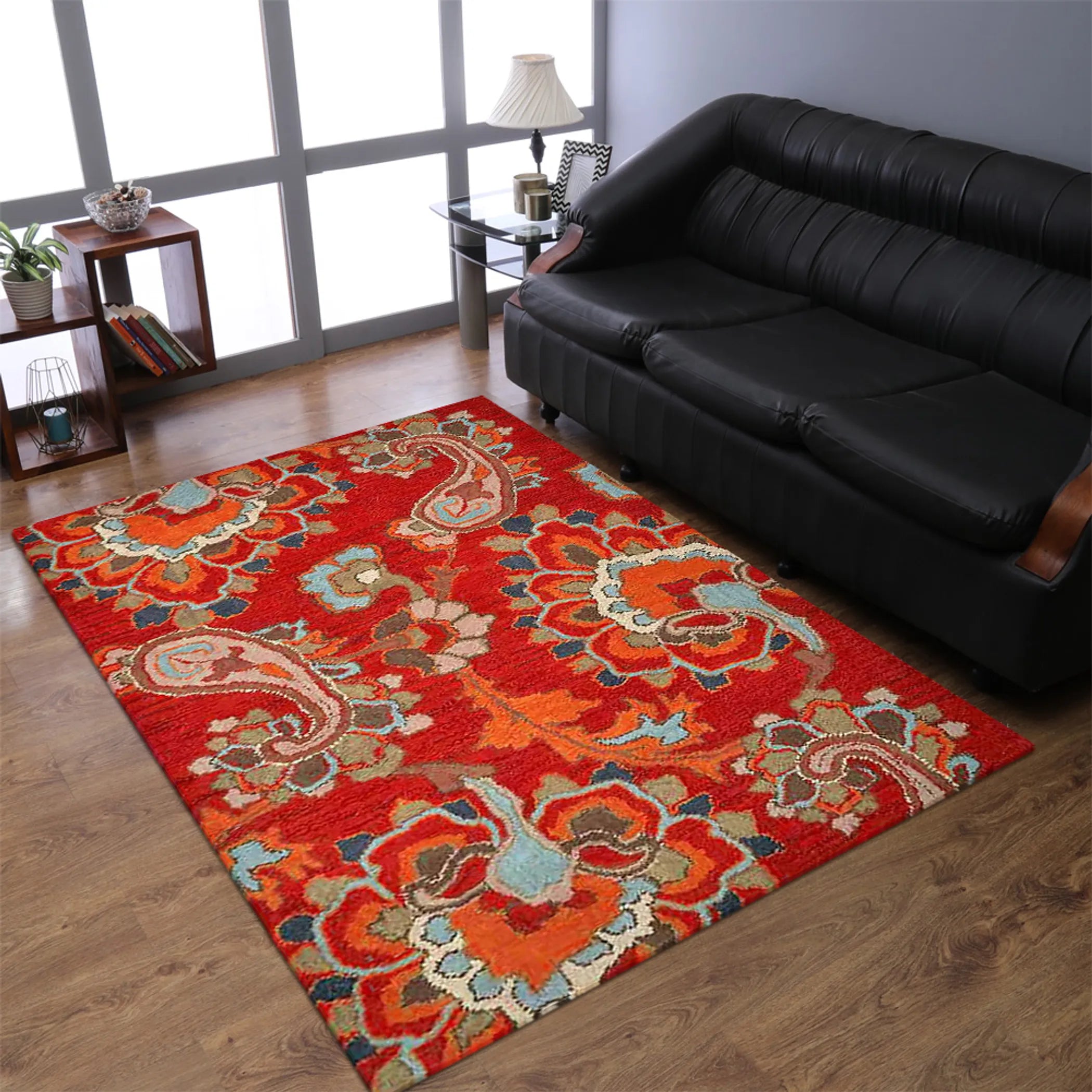 Rugsotic Carpets Hand Tufted Wool Area Rug Floral