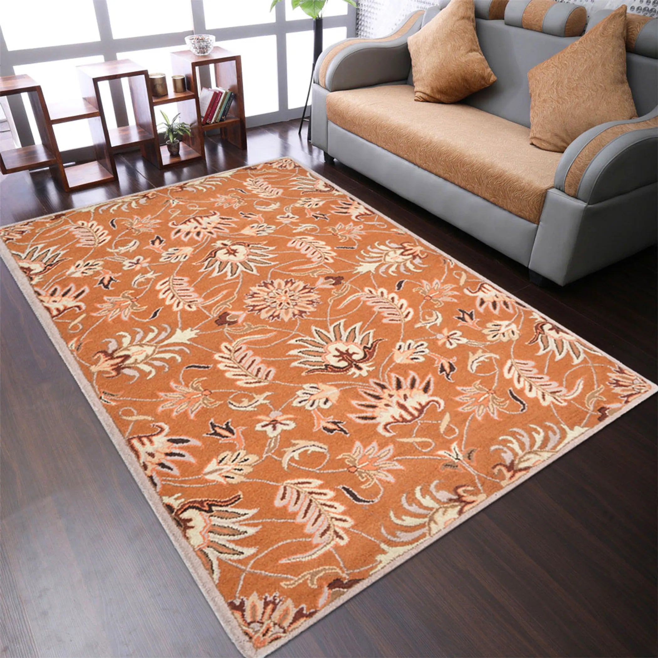 Rugsotic Carpets Hand Tufted Wool Area Rug Floral