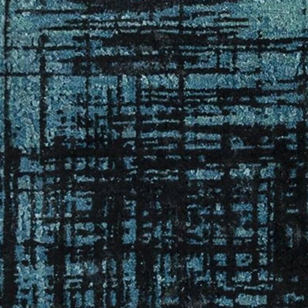 8' X 10' Blue Abstract Hand Knotted Area Rug